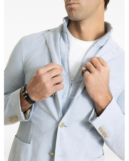 Eleventy Blue Veste À Col Et À Simple Boutonnage for men