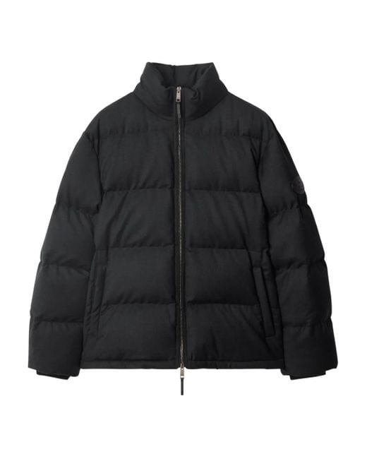 Burberry Black Wool Snowdon Puffer Jacket for men
