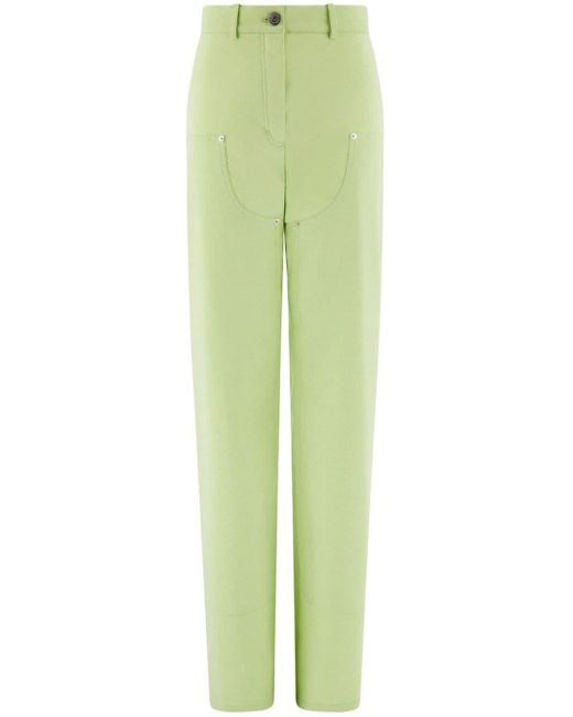 Pantalon fuselé à taille haute Ferragamo en coloris Green