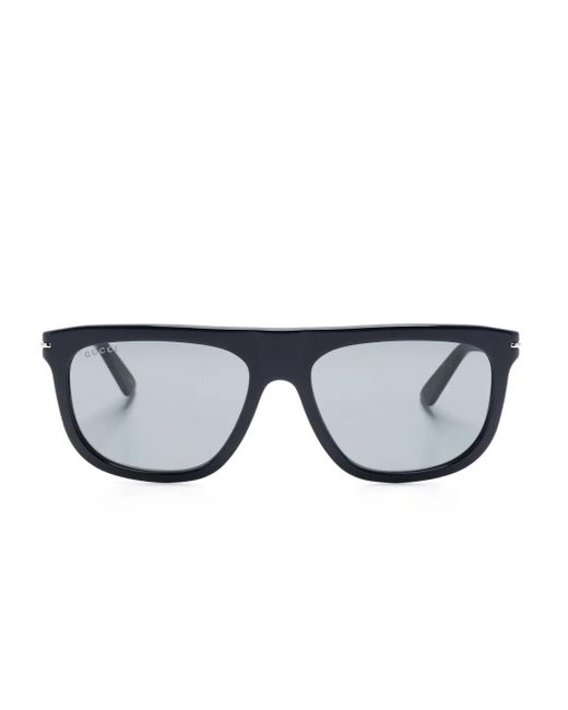 Gucci Blue Oval-Frame Sunglasses for men