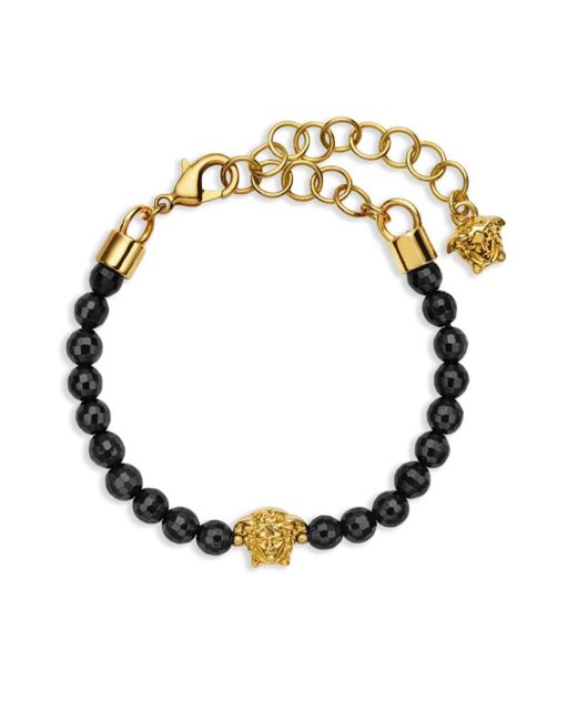 Bracelet de perles à breloque Medusa Versace en coloris Metallic