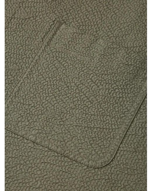 Shanghai Tang Green Tang Seersucker Shirt for men