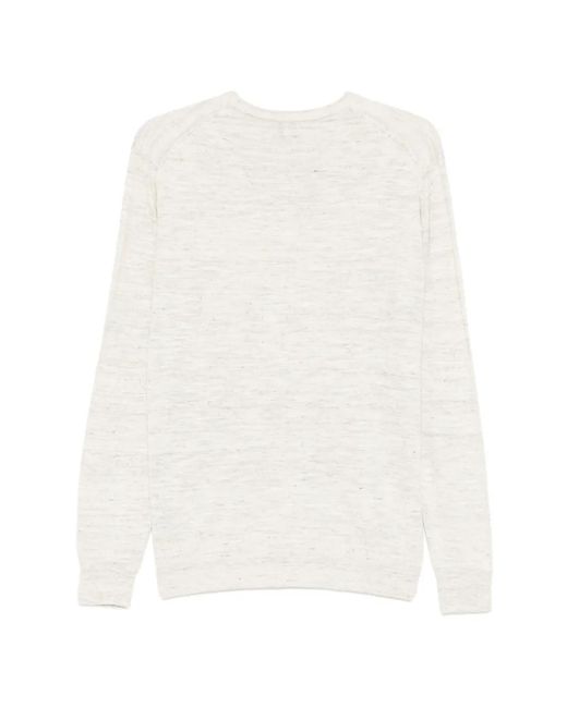 Fedeli White Slub-Texture Sweater for men