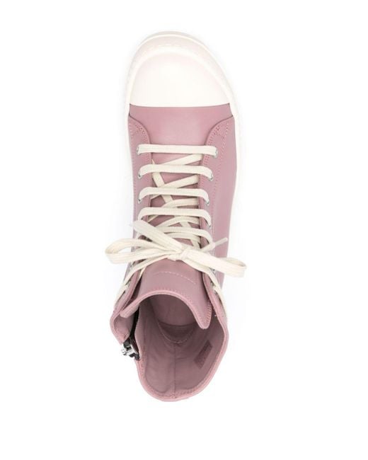 Rick Owens Pink Sneakers mit Schnürung