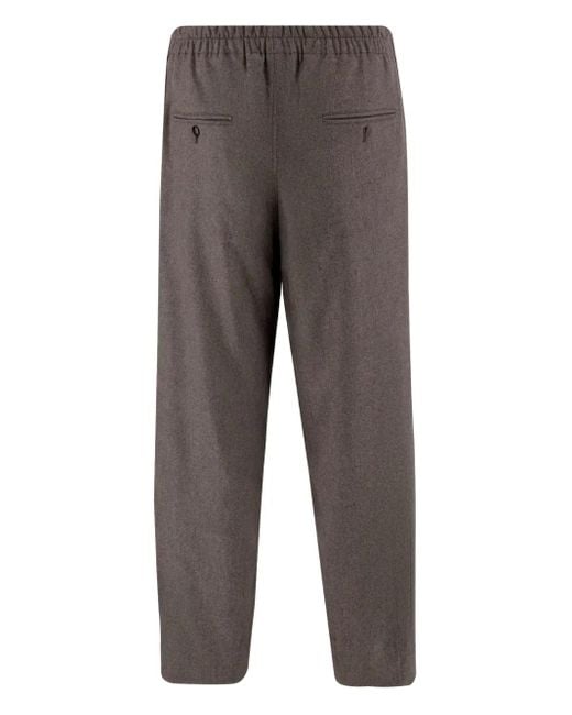 Giorgio Armani Gray Straight-Leg Trousers for men
