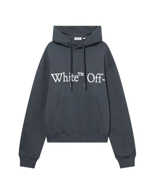 Off-White c/o Virgil Abloh Blue Bookish Scarf Hoodie for men