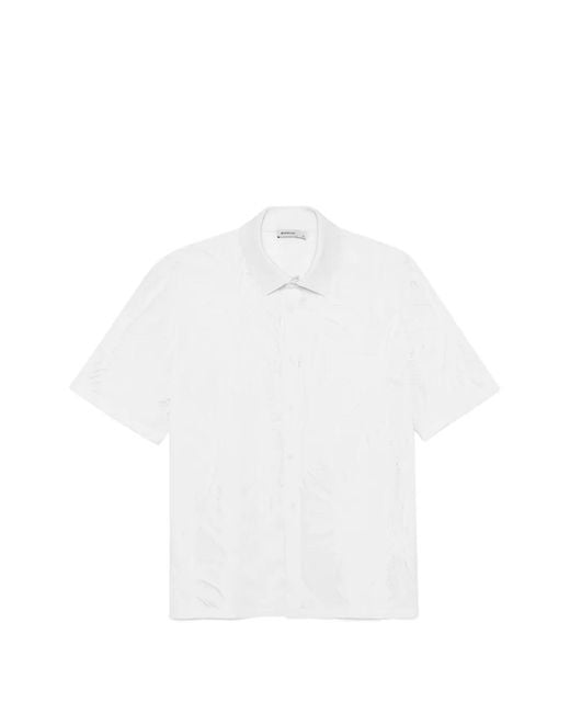 Jonathan Simkhai White Conrad Button-Down Short-Sleeve Shirt for men