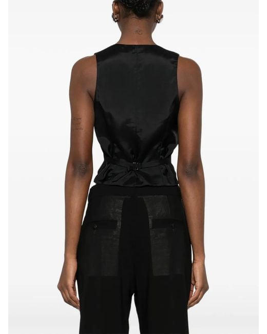 Blumarine Black Button Gilet