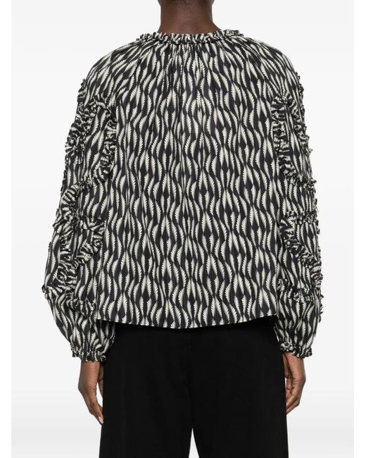 Ulla Johnson Gray Azrou Blouse