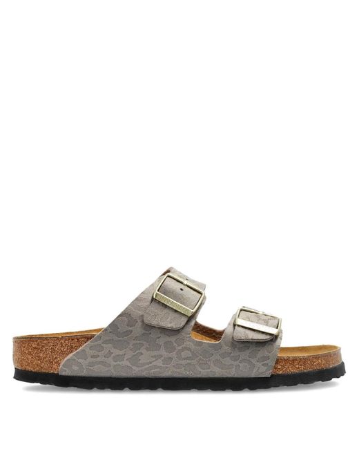 Birkenstock White Arizona Buckle Sandals