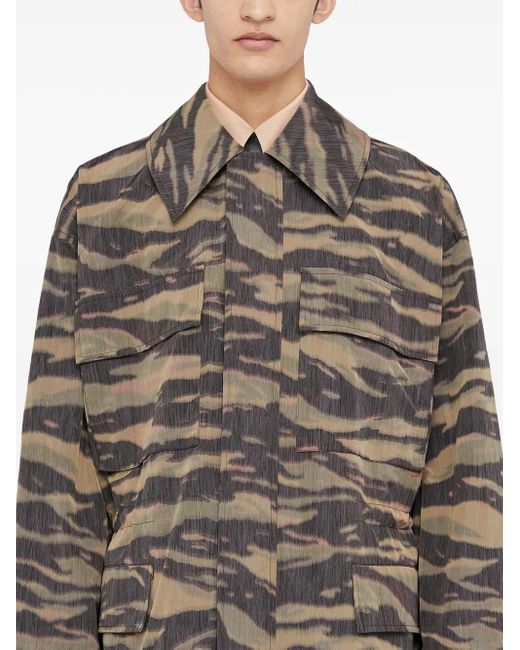 Jil Sander Gray Printed Jacket for men
