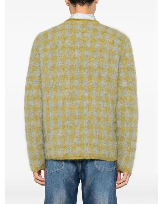 Amaranto Karierter Pullover in Green für Herren