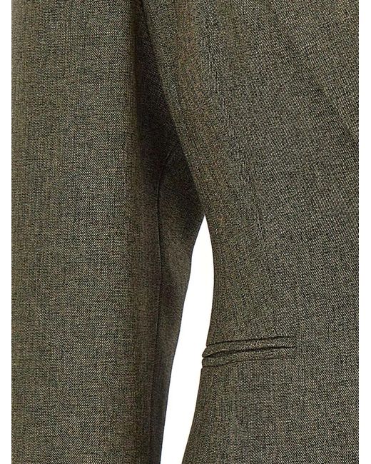 ANDAMANE Green Toni Peak-Lapel Blazer