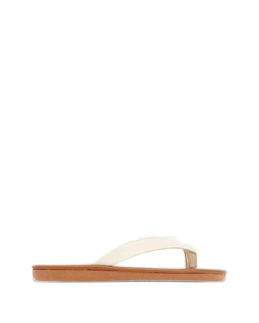 Ancient Greek Sandals White Saionara Leather Sandals