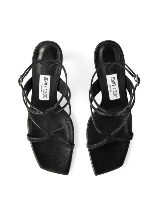 Jimmy Choo Black Azie 85 Leather Sandals
