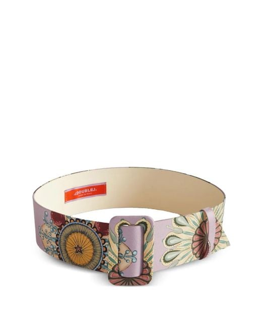 LaDoubleJ Pink Gürtel Mit Blumen-Print
