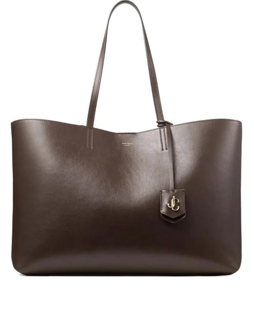 Jimmy Choo Brown Nine2Five East-West Tote Bag