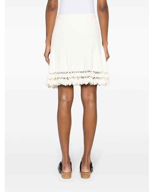 Ulla Johnson Danica Ribgebreide Mini-Rok in het White