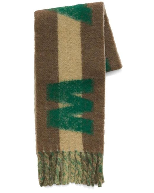 Marni Green Schal Aus Alpaka-Wollgemisch