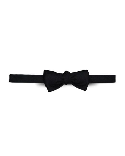 Thom Browne Black Silk Faille Bow Tie for men
