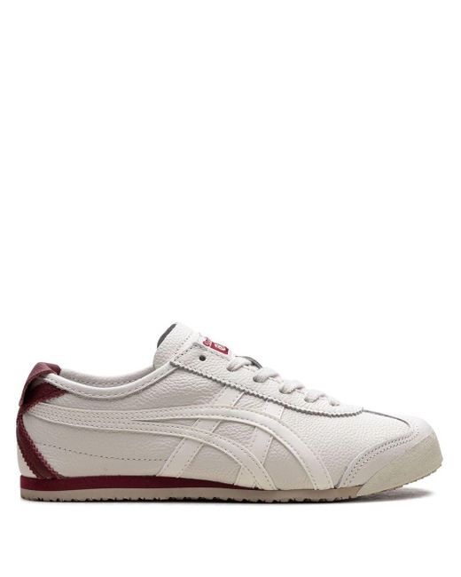 Onitsuka Tiger White Mexico 66 Cream/Beet Juice Sneakers