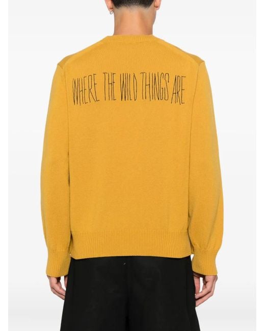 Jersey Where The Wild Things Are con cuello redondo Sacai de hombre de color Yellow