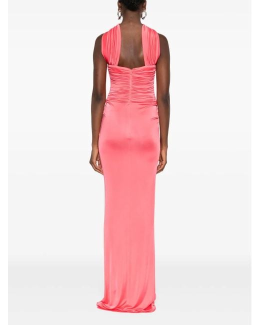 The New Arrivals Ilkyaz Ozel Pink Off-Shoulder Dress