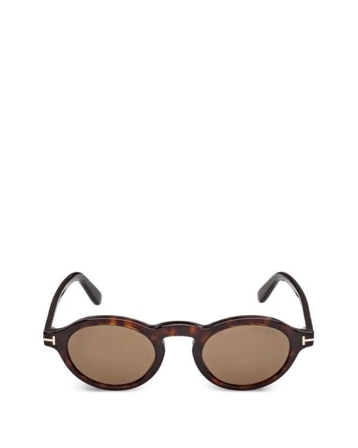 Tom Ford Brown Lunettes De Soleil À Monture Ronde