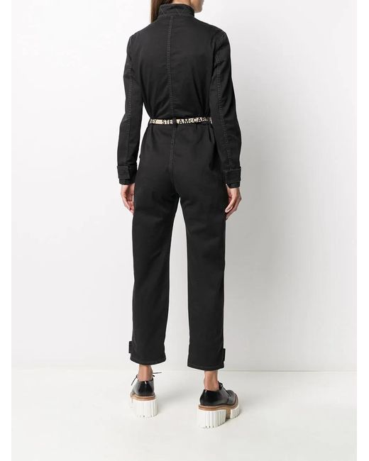 Stella McCartney Black Stella Logo Denim Jumpsuit
