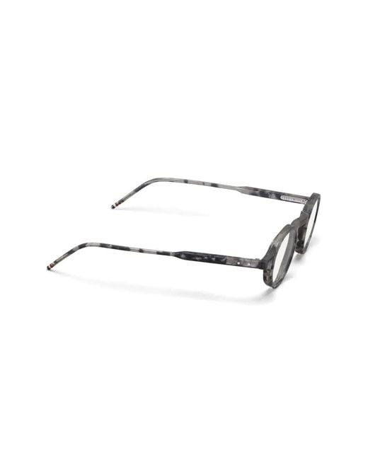 Thom Browne Gray Marbled Round-Frame Glasses