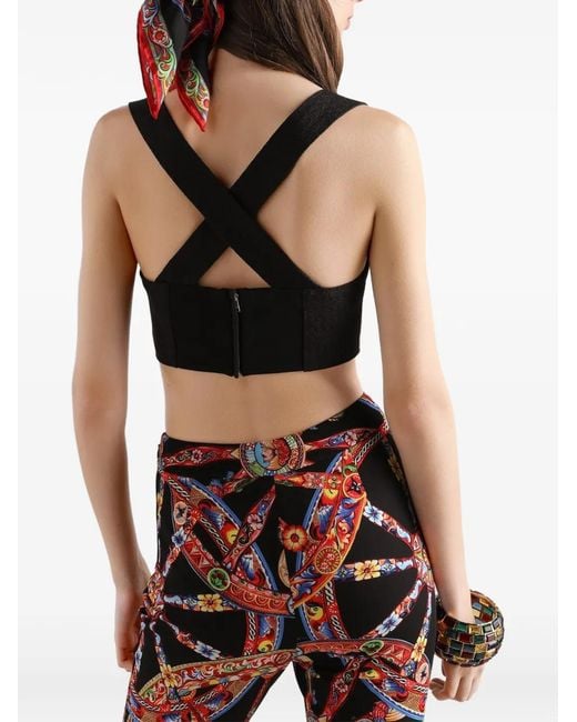 Dolce & Gabbana Black Fabric Top
