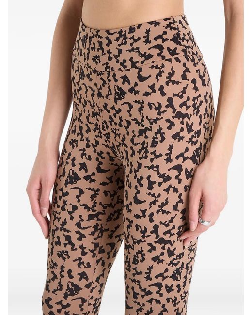 EA7 Pink Leopard-Print Leggings