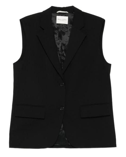 Marc O' Polo Mouwloze Gilet Met Knopen in het Black