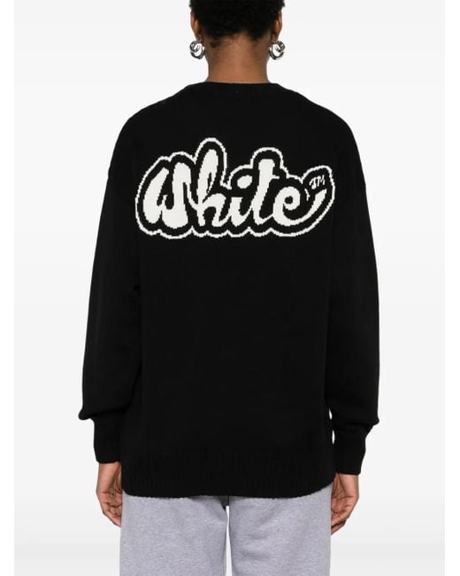 Off-White c/o Virgil Abloh Black Hand-Drawn Script Sweater
