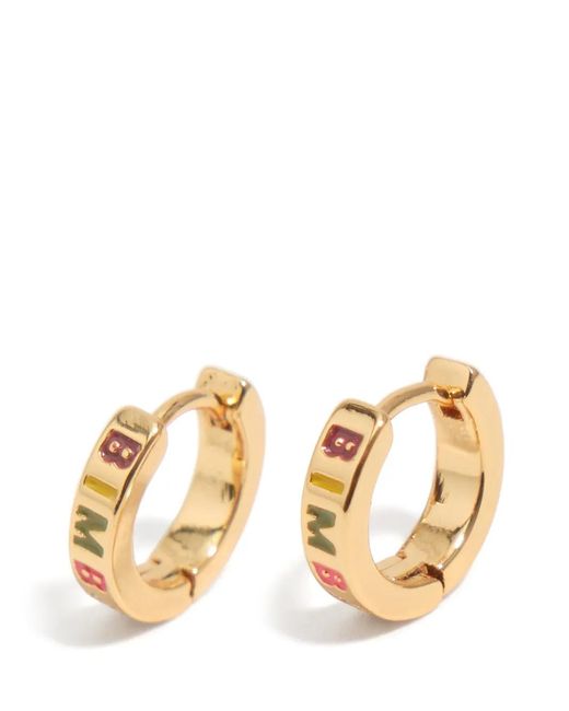 Bimba Y Lola Metallic Multicoloured Letter Earrings