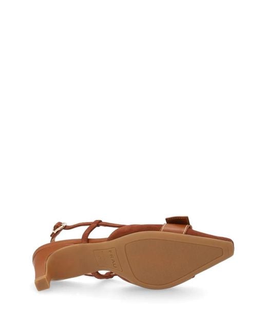 Frau Brown Suede Slingback Pumps
