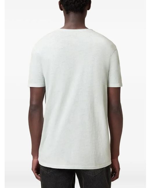AllSaints White Figure Crew T-Shirt for men