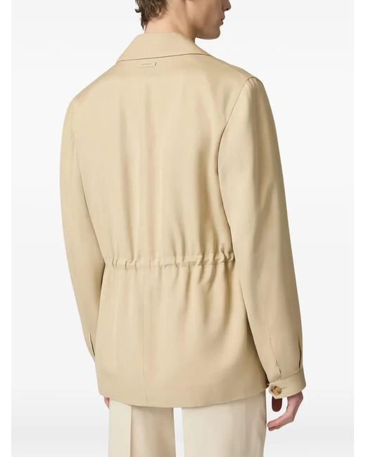 Lardini Natural Long-Sleeved Field Jacket for men