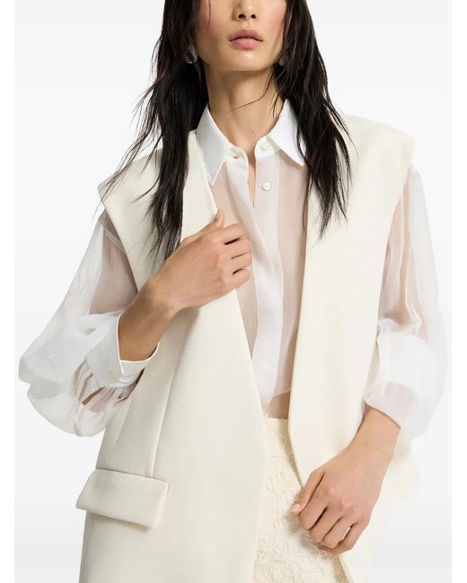 Brunello Cucinelli White Sleeveless Vest