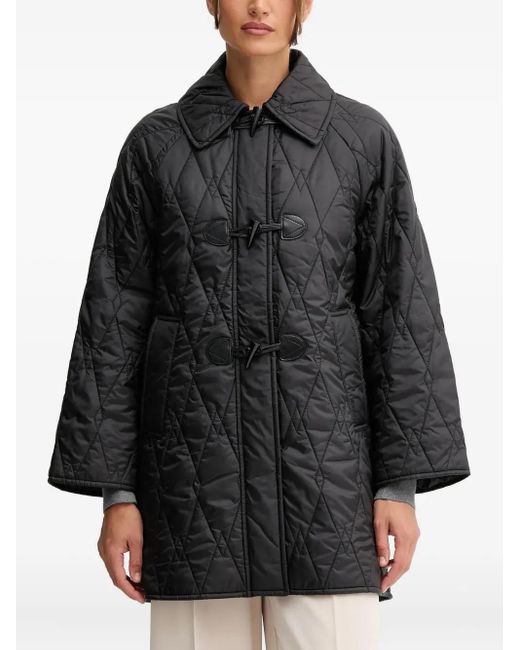 Barbour Black Quilted Toggle Jacket