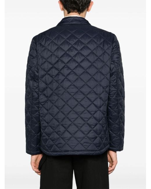 Barbour Blue Newton Quilted Jacket for men
