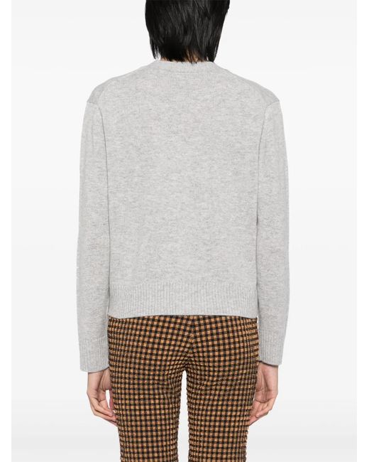 Maison Kitsuné Vest Met Geborduurde Vossenkop in het Blue