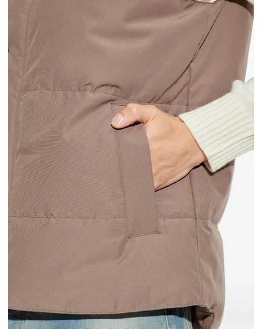 Canada Goose Wattierte Garson Weste mit Druckknopf in Brown für Herren