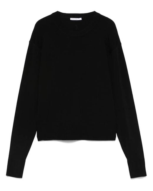 Patrizia Pepe Black Crew-Neck Sweater
