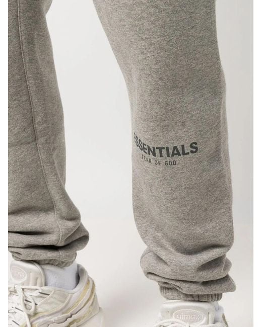 Fear Of God Gray Logo-Print Track Pants for men