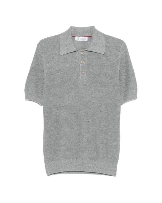Brunello Cucinelli メンズ グレー ポロシャツ 【公式通販】