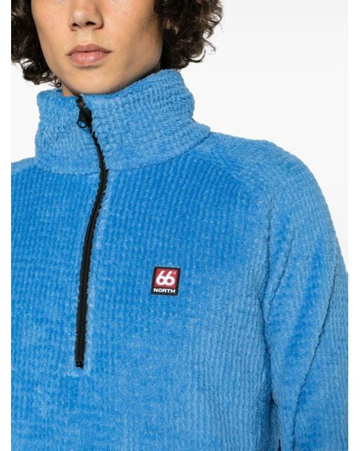 66 North Blue Hrannar Half-zip Fleece Sweatshirt for men
