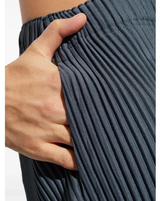 Homme Plissé Issey Miyake Blue Angular Stone Trousers for men