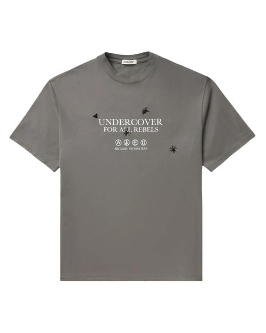 Camiseta con eslogan estampado Undercover de hombre de color Gray
