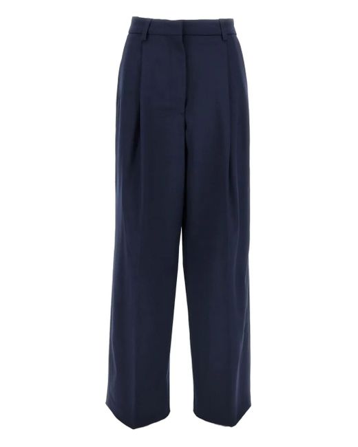 Thelatest Blue Pleated Trousers